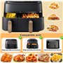 Lot de 100 feuilles de papier sulfurisé pour Philips Dual Basket Airfryer 3000 série 6L/3L NA350/00, série 5000 6L/3L NA550/00, 