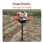 Perceuse à la terre de 800mm Dual Blade Foret Foret Boreuse de foreuse pour Earth Post-Post Trou Digger Outil Power Tool Accesso