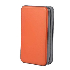 Yililay CD Holder CD DVD Case Wallet Binder DVD Sac de Rangement en Plastique Dur 80 Capacité Portable Orange