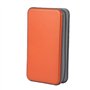 Yililay CD Holder CD DVD Case Wallet Binder DVD Sac de Rangement en Plastique Dur 80 Capacité Portable Orange