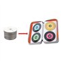 Yililay CD Holder CD DVD Case Wallet Binder DVD Sac de Rangement en Plastique Dur 80 Capacité Portable Orange