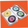 Yililay CD Holder CD DVD Case Wallet Binder DVD Sac de Rangement en Plastique Dur 80 Capacité Portable Orange
