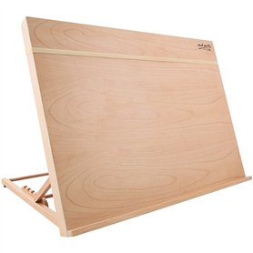 Mont Marte Planche à dessin A3 avec bande élastique en bois de hêtre inclinable avec bande élastique pour sécuriser les travaux.