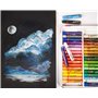 MONT MARTE Pastels à l'huile – 36 Pièces – Pastel Sec Doux pour l'Art – Couleurs intenses, haute Pigmentation – Idéal pour la Pe