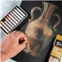 MONT MARTE Pastel Sec Métallique – 10 pièces – Craie Pastel pour Peinture extraordinaire de style Métallique – Texture douce et 