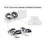 RSRSR Barre d'haltères hexagonale Standard, Colliers Spin-Lock, vis/haltère antidérapant, diamètre Spinlock/pour haltères, Barre