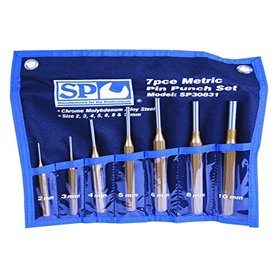 SP TOOLS SP30831 - Jeu de chasse goupille - 7pcs - Conçu pour les Professionnels - Outils de frappe - Chasses et burins