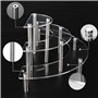 Support de Gâteau 3 Niveaux Risers de Gateau en Acrylique Support à Dessert en Demi Cercle pour Cupcakes Desserts Figurines Roug