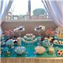 Support de Gâteau 3 Niveaux Risers de Gateau en Acrylique Support à Dessert en Demi Cercle pour Cupcakes Desserts Figurines Roug