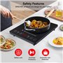 Plaque Induction Portable AMZCHEF, plaque de cuisson à induction de 2000 W avec corps mince, 10 niveaux de puissance, 10 réglage
