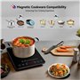 Plaque Induction Portable AMZCHEF, plaque de cuisson à induction de 2000 W avec corps mince, 10 niveaux de puissance, 10 réglage