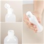 Lot de 6 flacon voyage 60ml, bouteilles vide de voyage à remplir avec petit entonnoir et étiquettes, contenant en plastique tran