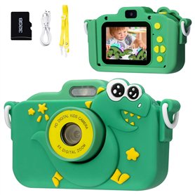 Appareil Photo Enfant 2.0 Pouces Appareils Photos Numériques pour Enfants 20MP/1080P Caméra Vidéo Selfie Dinosaure Appareil Phot