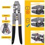 MUSLONG Lot de pinces à sertir pour câble métallique + 50 m de câble métallique en acier inoxydable de 1,5 mm avec 200 manchons 