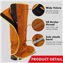 Telituny Couvre-chaussures ignifuges, 1 paire de couvre-chaussures de protection contre le soudage, chaussures de travail pour s