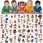 Pirate Tatouage Temporaire Enfant, 20 feuilles Tatouage Temporaire et 5 feuilles Tatouage Lumineux, Tatouages Ephémères Étanche 