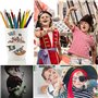 Pirate Tatouage Temporaire Enfant, 20 feuilles Tatouage Temporaire et 5 feuilles Tatouage Lumineux, Tatouages Ephémères Étanche 