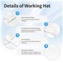 WZYWHJ Bonnet de travail de nettoyage avec image de licorne découpée en papier – Chapeau de chef pour homme et femme, réglable, 