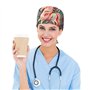 WZYWHJ Bonnet de travail de nettoyage avec image de licorne découpée en papier – Chapeau de chef pour homme et femme, réglable, 