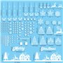 Stickers Noel Fenetre Réutilisable, Decoration Noel Fenetre Electrostatique 192 Flocon de Neige Autocollant Noel Fenetre Amovibl