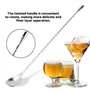 Cuillère de mélange de barre, BuyWeek argent en acier inoxydable durable à long manche Bar vin Cocktail mélange torsions cuillèr