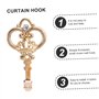 Rideau Holdbacks 1 paire crochet rideau suspendu décor mural décor décorations vintage décor pour la maison hangage mural europé