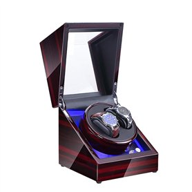 Boîtes de Montre Luxury Wind Watch Wind Winder Watchs Partner Watch Shaker Automatic Watch Box avec Un éclairage LED