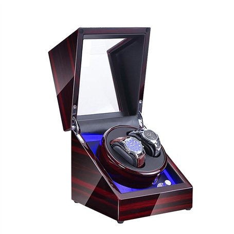 Boîtes de Montre Luxury Wind Watch Wind Winder Watchs Partner Watch Shaker Automatic Watch Box avec Un éclairage LED