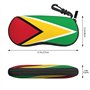 NABEAR Étui à lunettes de soleil avec fermeture éclair et clip ceinture Motif drapeau de la Guyane Noir Taille unique, Noir/blan
