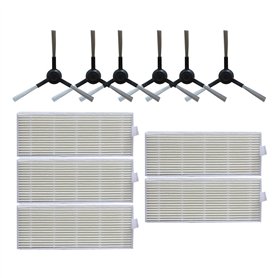 1 Jeu de filtres de brosses latérales compatibles avec l'aspirateur Robot Eziclean Power Animal