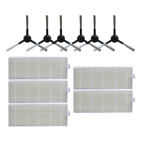 1 Jeu de filtres de brosses latérales compatibles avec l'aspirateur Robot Eziclean Power Animal