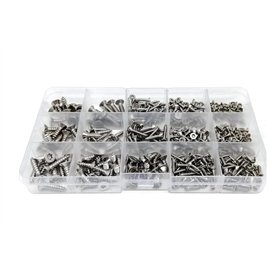 460pc M2.6 M3 M4 M5 ensemble A2 304 acier inoxydable plat fraisé colonne broche Torx tête antivol sécurité autotaraudeuse vis à