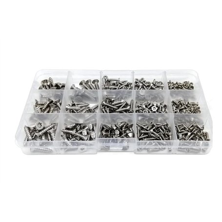 460pc M2.6 M3 M4 M5 ensemble A2 304 acier inoxydable plat fraisé colonne broche Torx tête antivol sécurité autotaraudeuse vis à