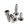 460pc M2.6 M3 M4 M5 ensemble A2 304 acier inoxydable plat fraisé colonne broche Torx tête antivol sécurité autotaraudeuse vis à 