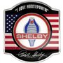 Fan Emblems Autocollant de voiture Shelby Cobra avec logo médaillon – Symbole classique rouge