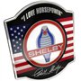 Fan Emblems Autocollant de voiture Shelby Cobra avec logo médaillon – Symbole classique rouge, blanc et bleu avec drapeau améric