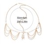 Yean Strass Bandeaux chaînes pour femmes, avec pendentif, de style bohème, doré