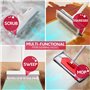 Ensemble serpillère pliable et seau avec essoreuse, brosse à récurer robuste, balai pliable pour la maison, le nettoyage intérie
