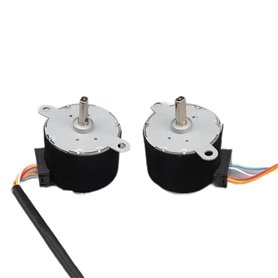 XTXTX Micro réducteur 1 Paire de Moteurs Pas à Pas Ronds à Aimant Permanent Micro 12 V CC 4 Phases 5 Fils 35 mm Rapport de réduc