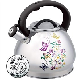 Tahe Mettle Stoveetop Whistling Stove Top Top Whistling Kettle en acier inoxydable avec poignée isolée Bouton pratique pour la c