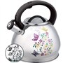 Tahe Mettle Stoveetop Whistling Stove Top Top Whistling Kettle en acier inoxydable avec poignée isolée Bouton pratique pour la c