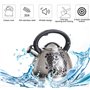 Tahe Mettle Stoveetop Whistling Stove Top Top Whistling Kettle en acier inoxydable avec poignée isolée Bouton pratique pour la c