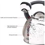 Tahe Bettle Stoveetop Whistling Stove Top Top Whistling Kettle en acier inoxydable avec poignée isolée Bouton pratique pour la c