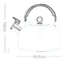Tahe Mettle Stoveetop Whistling Whistle Kettle for Gas Hob Homeless Withless 3L INOXED ACIER avec bec rétro traditionnel pour Ho