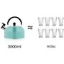 Tahe Mettle Stoveetop Whistling Whistle Kettle for Gas Hob Homeless Withless 3L INOXED ACIER avec bec rétro traditionnel pour Ho