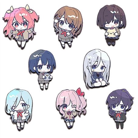 8 Pcs Projects Sekais Pins Sekais Rui Figurine Badge Jeux Colorful Sekais Rui Project Acrylique Pins Set Sekais Rui Cosplay Acce