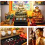 Feng Shui Wealth Bracelet Natural Red Agate Saffron Heart Sutra Sutra Bracelet Bracelet Stretchy Bangle Amulet Attire de l'argen