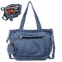 NethCasti Sac en denim pour femmes Sac à bandoulière en jean décontracté Épaule multi-poche avec à fermeture glissière