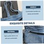 NethCasti Sac en denim pour femmes Sac à bandoulière en jean décontracté Épaule multi-poche avec à fermeture glissière