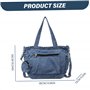 NethCasti Sac en denim pour femmes Sac à bandoulière en jean décontracté Épaule multi-poche avec à fermeture glissière